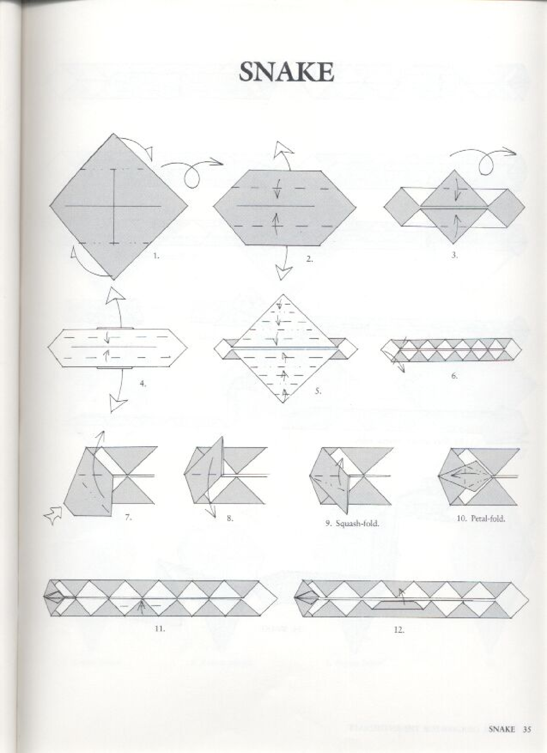 Snake folding diagrams page