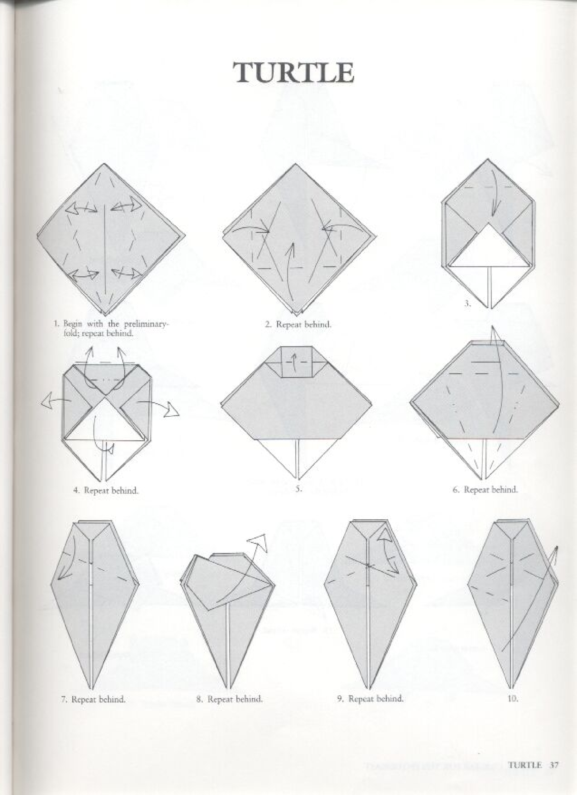 Turtle folding diagrams page