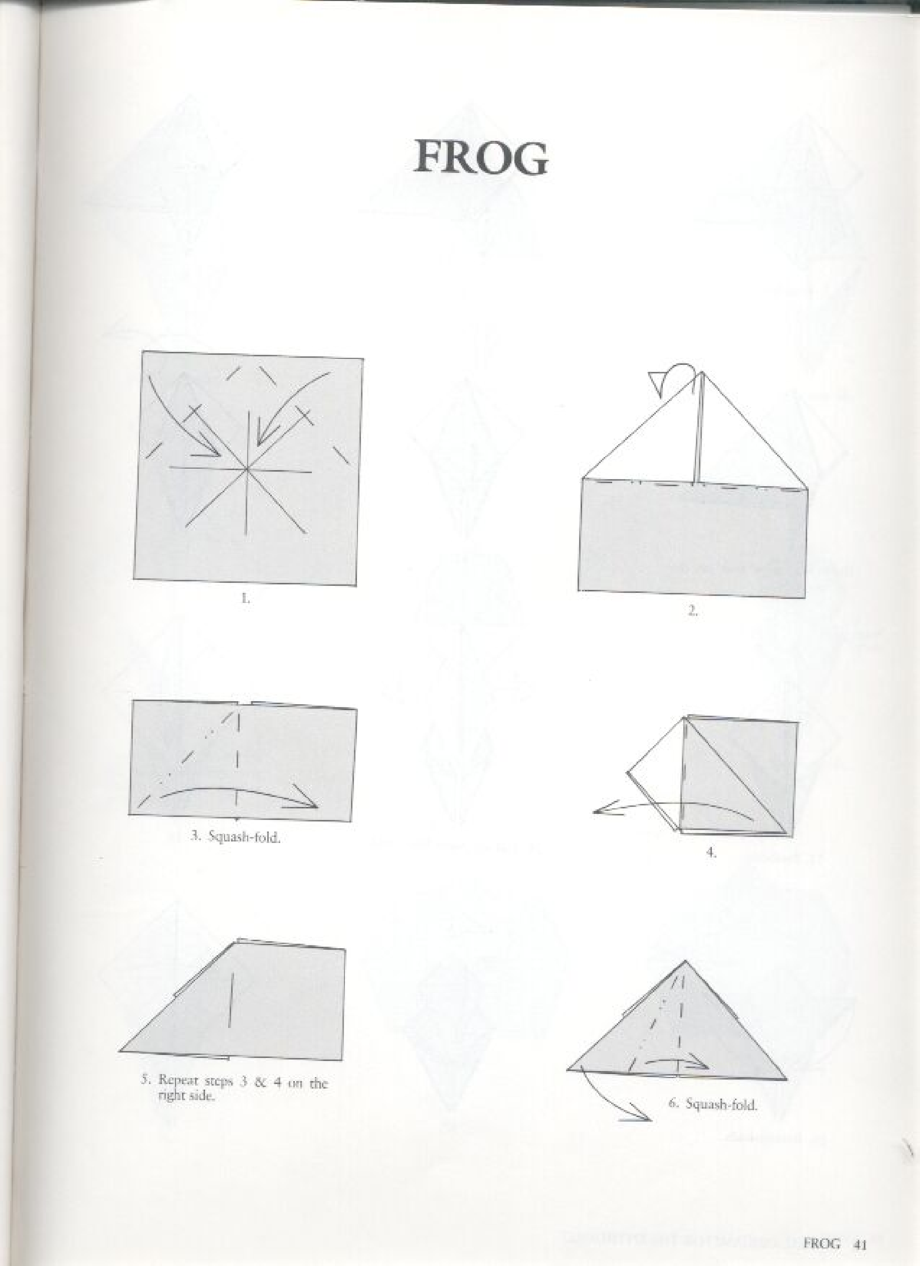 Frog folding diagrams page