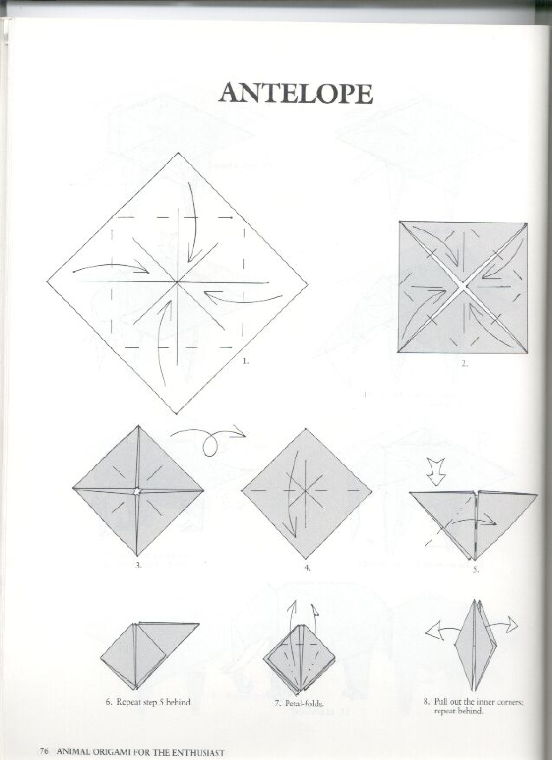 Antelope folding diagrams page