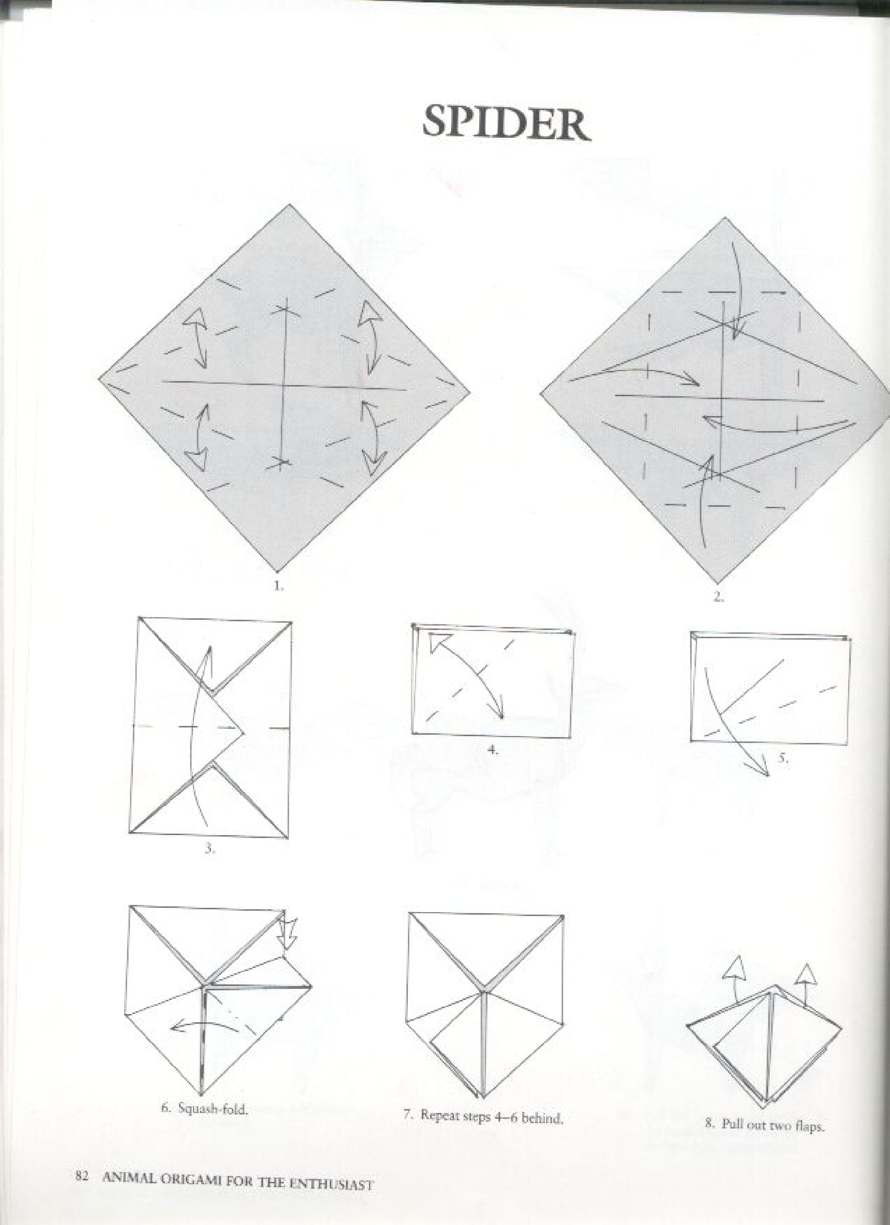 Spider folding diagrams page